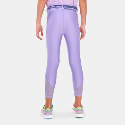 Under Armour Kids' HeatGear® Armour Crop Leggings Purple Under Armour Kids' HeatGear® Armour Crop Leggings Purple
