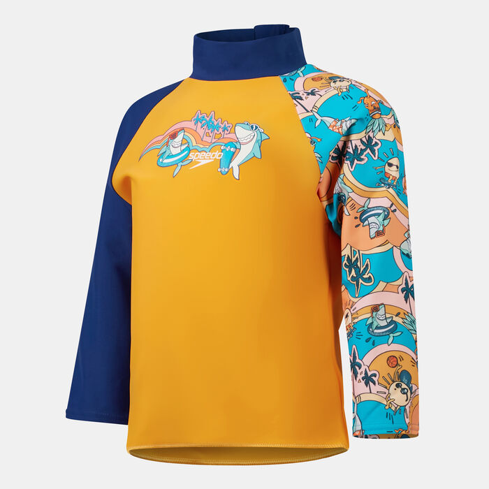 Speedo Kids' Long Sleeve Printed Rashguard yellow image number 0