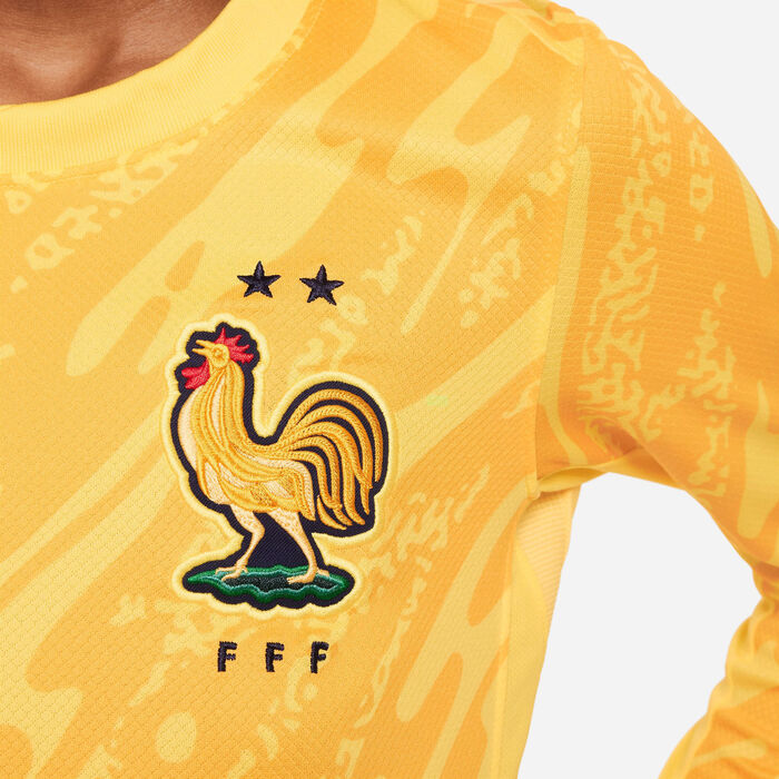 Nike Kids' France 24/25 Goalkeeper Replica Football Jersey yellow Nike Kids' France 24/25 Goalkeeper Replica Football Jersey yellow image number 4