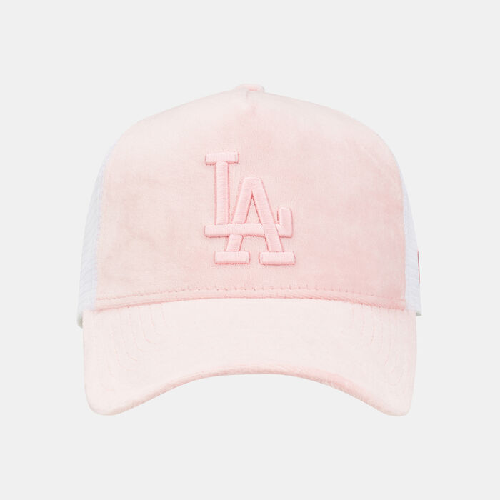 New Era Women's MLB Los Angeles Dodgers A-Frame Trucker Cap Pink New Era Women's MLB Los Angeles Dodgers A-Frame Trucker Cap Pink image number 0