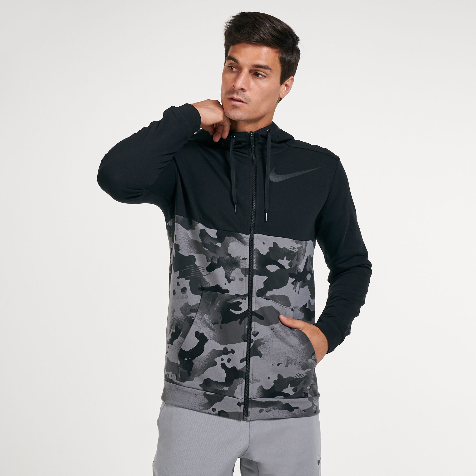 Nike men's dry cheap camo fleece hoodie