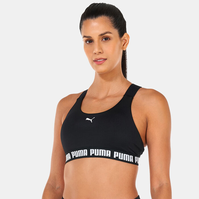 PUMA Women's Feel It Mid Impact Sports Bra Black image number 0