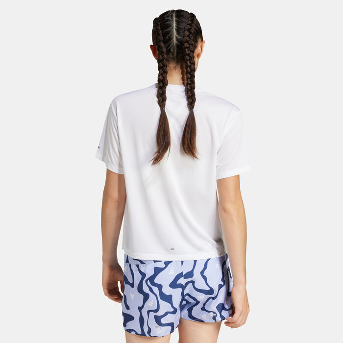adidas Women's Run It Brand Love Running T-Shirt White adidas Women's Run It Brand Love Running T-Shirt White image number 1