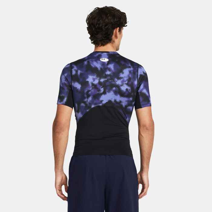 Under Armour Men's HeatGear Graphic Printed Training T-Shirt Purple image number 1