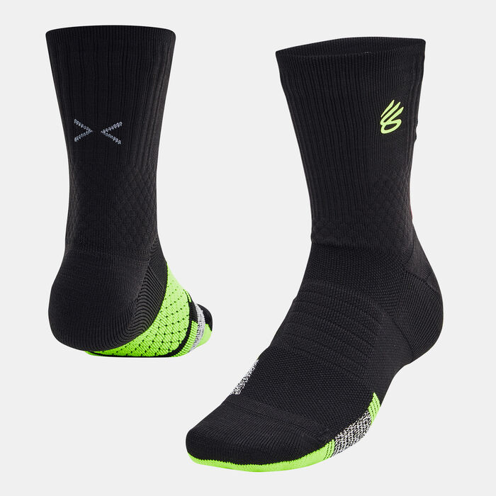 Under Armour Curry ArmourDry Playmaker Crew Socks (1 Pair) Black Under Armour Curry ArmourDry Playmaker Crew Socks (1 Pair) Black image number 2