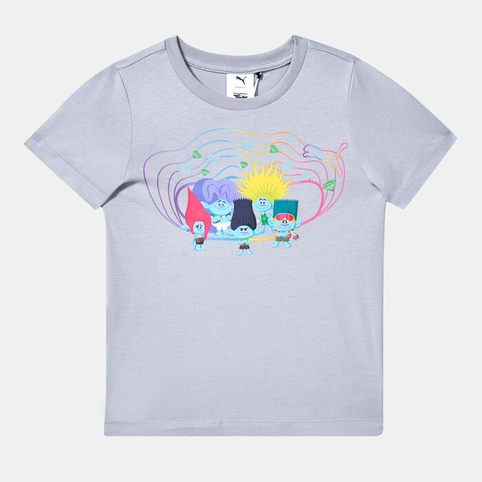 PUMA Kids' x Trolls T-Shirt Grey PUMA Kids' x Trolls T-Shirt Grey image number 0