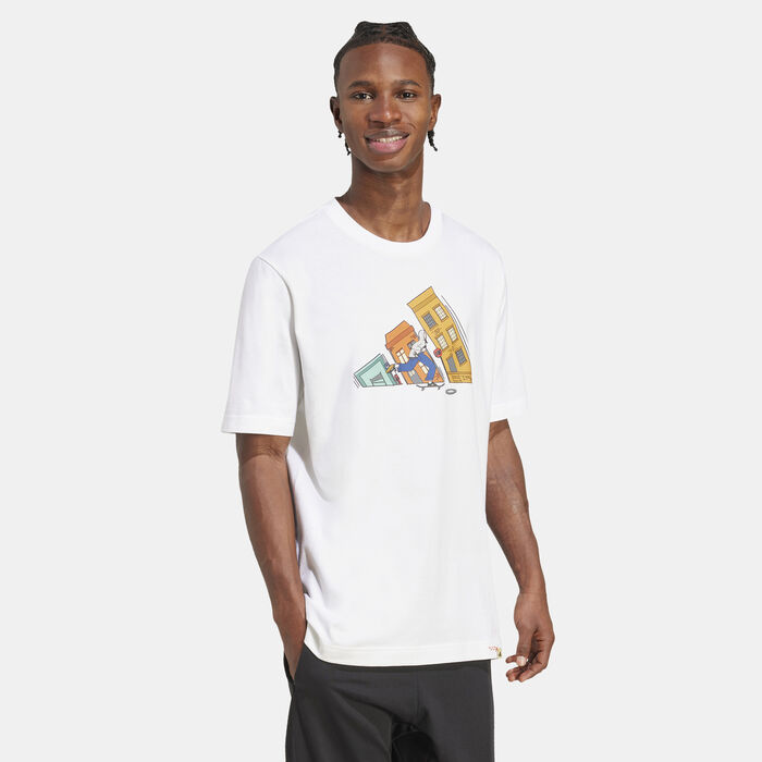 adidas Men's Doodle Hunt Graphic T-Shirt White adidas Men's Doodle Hunt Graphic T-Shirt White image number 2