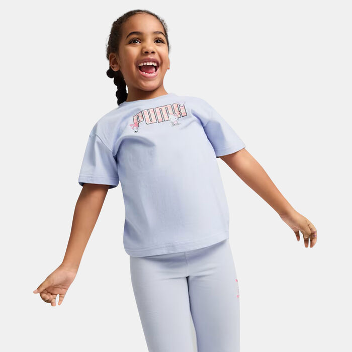 PUMA Kids' x Hello Kitty and Friends Graphic T-Shirt Blue PUMA Kids' x Hello Kitty and Friends Graphic T-Shirt Blue image number 0