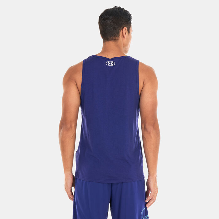 Under Armour Men's Sportstyle Logo Tank Top Blue Under Armour Men's Sportstyle Logo Tank Top Blue image number 1