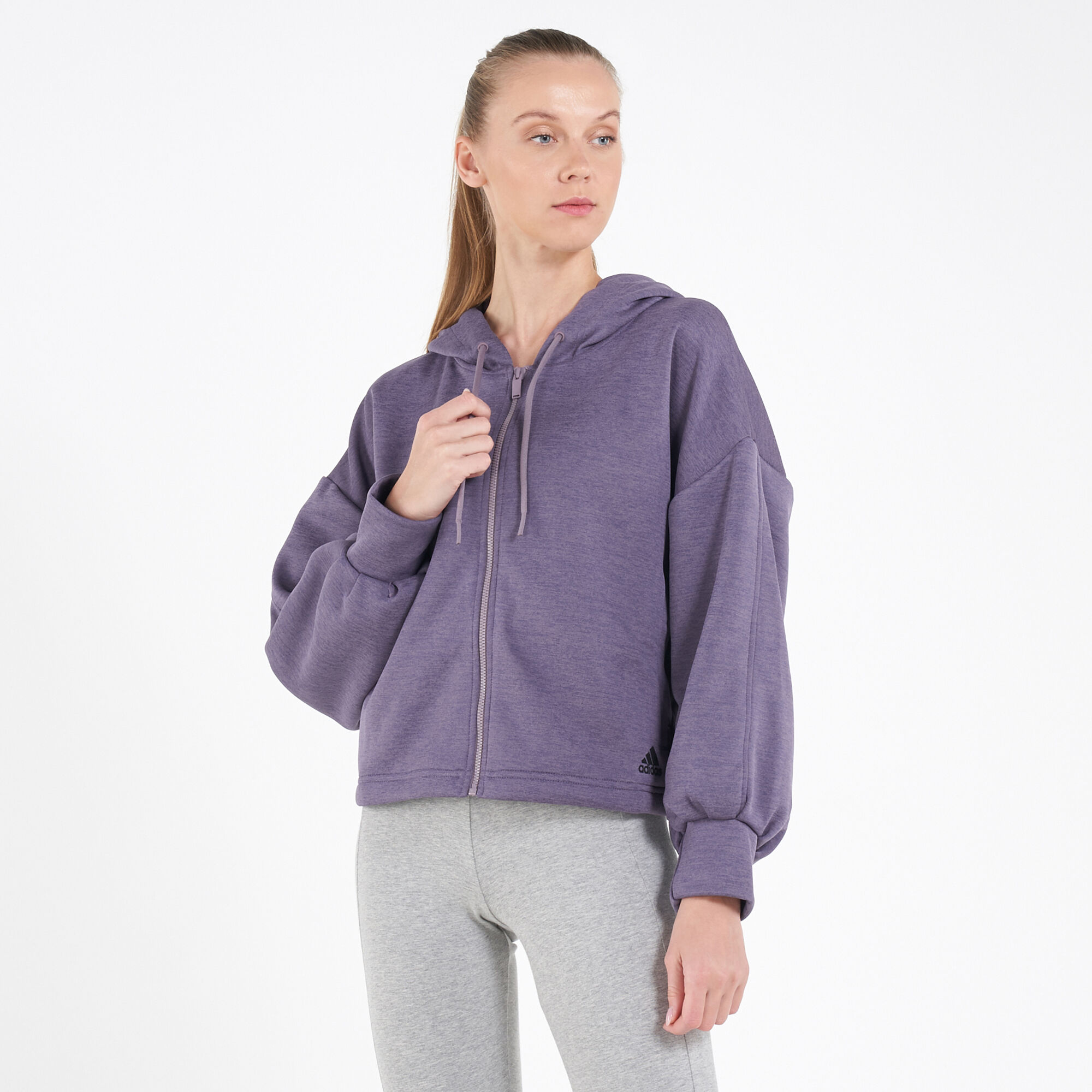 Adidas shop gathered hoodie