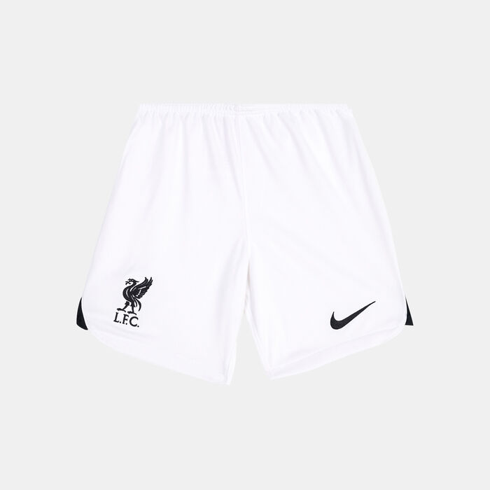 Nike  Kids' Dri-FIT Liverpool F.C. Stadium Away Football Shorts - 2022/23 (Older Kids) White Nike  Kids' Dri-FIT Liverpool F.C. Stadium Away Football Shorts - 2022/23 (Older Kids) White image number 0