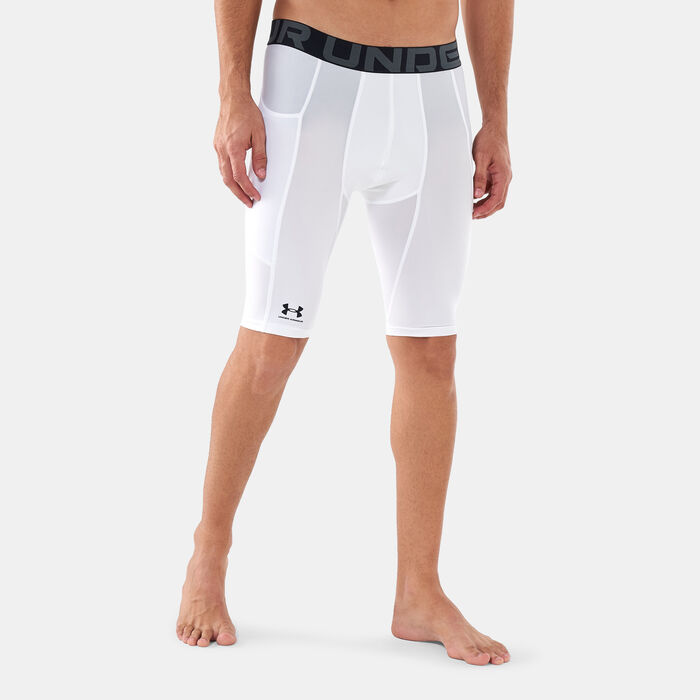 Under Armour Men's UA HeatGear® Armour Long Shorts White image number 0