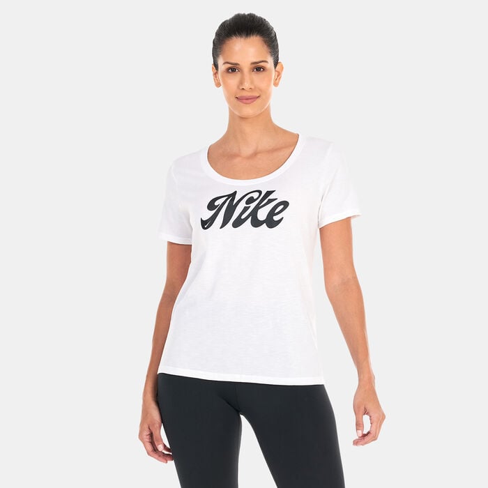 Nike Women's Dri-FIT T-Shirt White Nike Women's Dri-FIT T-Shirt White image number 0