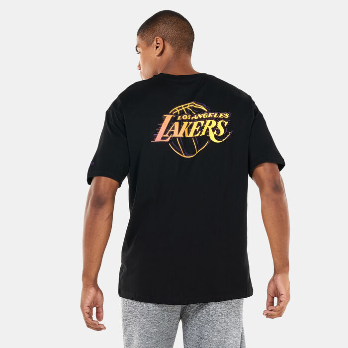 New Era Men's NBA LA Lakers Neon Fade T-Shirt Black New Era Men's NBA LA Lakers Neon Fade T-Shirt Black image number 1