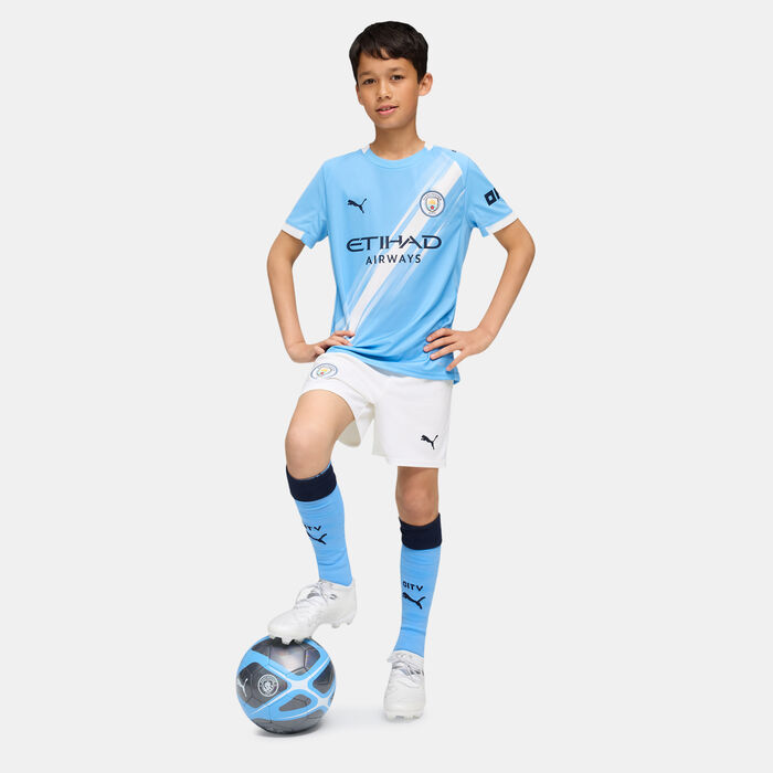 PUMA Kids' Manchester City 25/26 Home Replica Football Shorts Blue PUMA Kids' Manchester City 25/26 Home Replica Football Shorts Blue image number 2