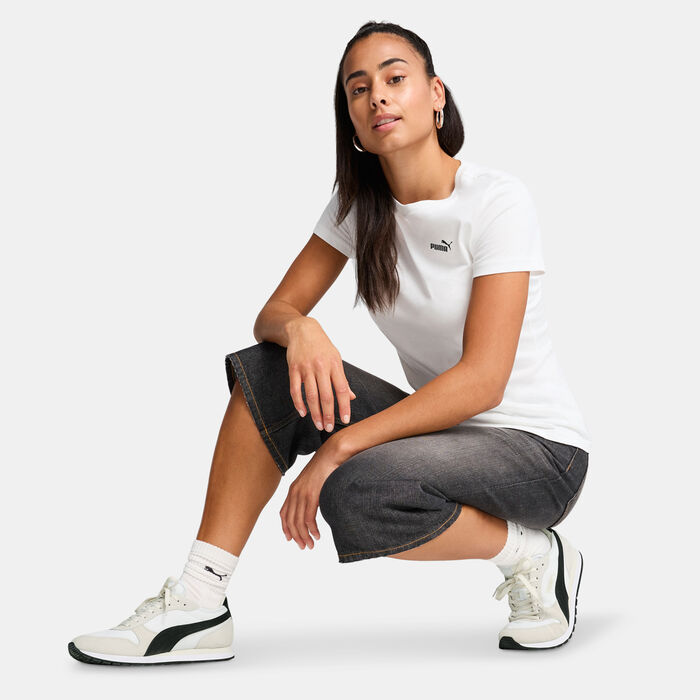 PUMA Women's Essentials No. 1 Logo T-Shirt White PUMA Women's Essentials No. 1 Logo T-Shirt White image number 2