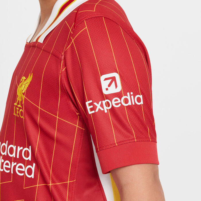 Nike Kids' Liverpool F.C. Dri-FIT Stadium Home Football Jersey Red Nike Kids' Liverpool F.C. Dri-FIT Stadium Home Football Jersey Red image number 3