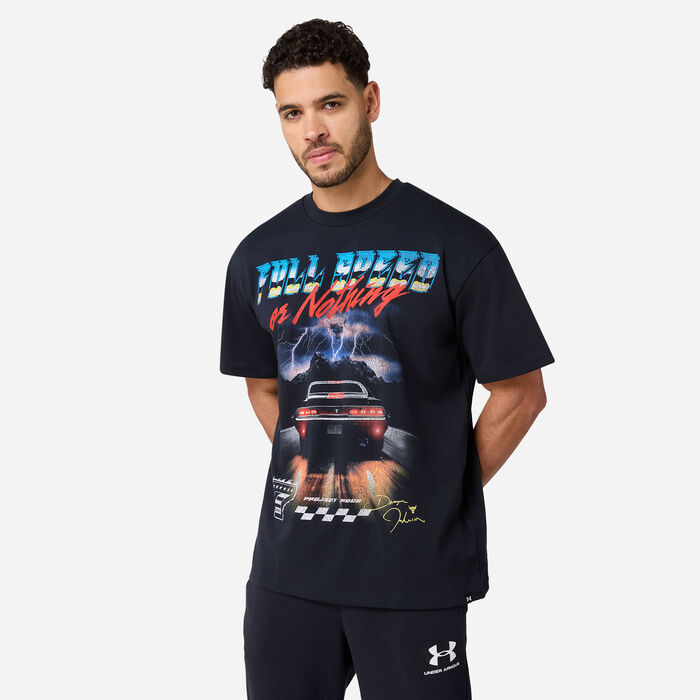 Under Armour Men's Project Rock Graphic T-Shirt Black Under Armour Men's Project Rock Graphic T-Shirt Black image number 0