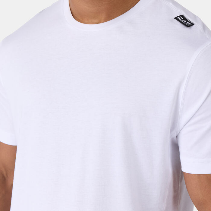EA7 Emporio Armani Men's Train Logo Series Taped T-Shirt White image number 3