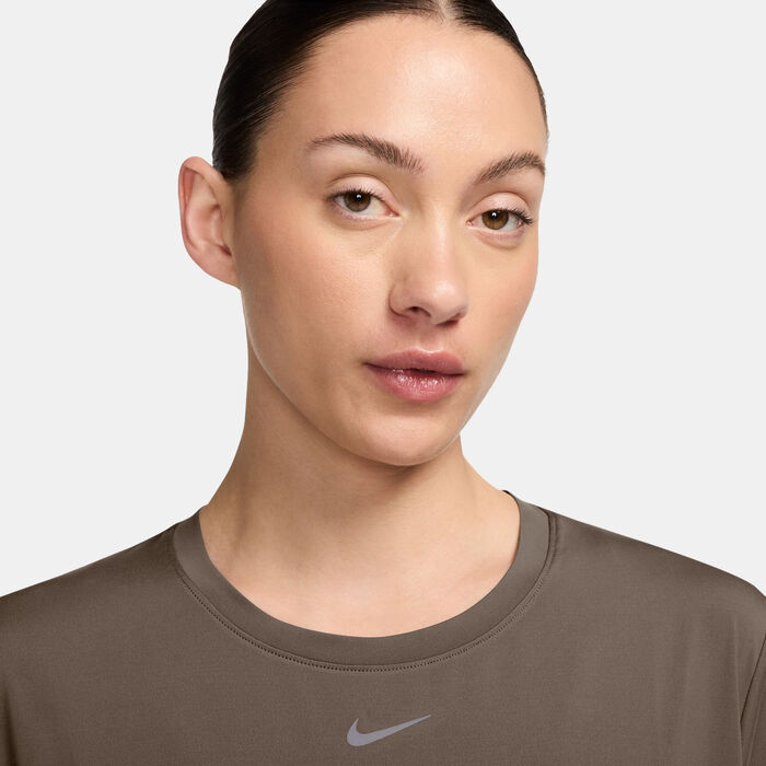 Nike Women's One Classic Dri-FIT Training T-Shirt Brown image number 2
