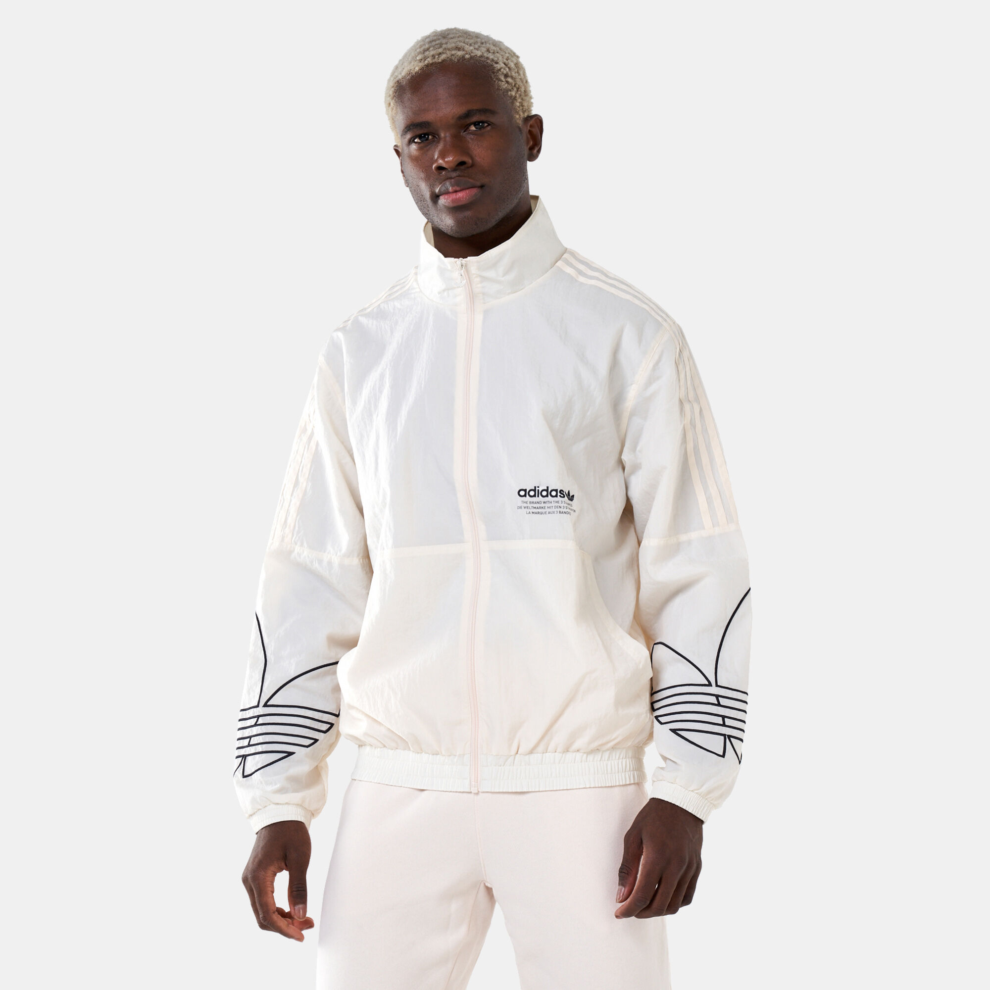 Adidas white top parka