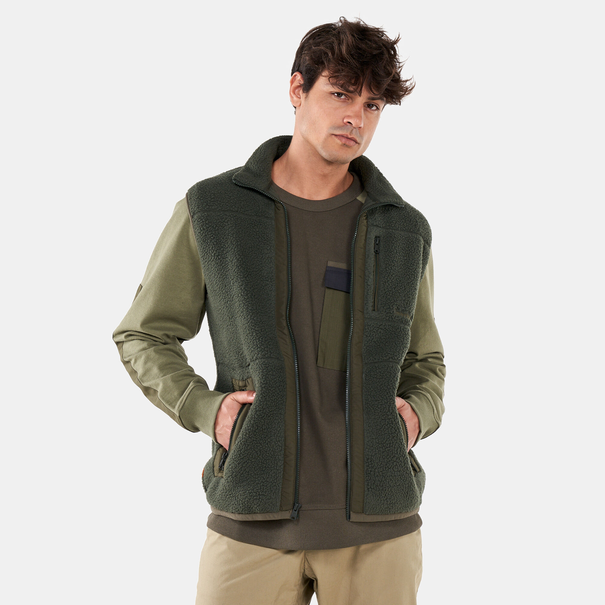 Buy Timberland Men s Sherpa Fleece Vest Green in KSA SSS
