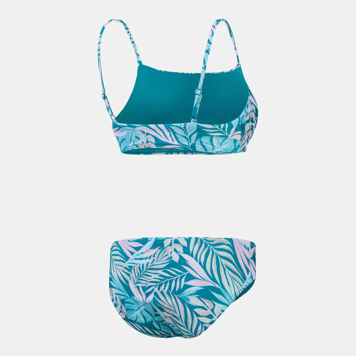 Speedo Women's Printed 2-Piece Bikini Set Blue Speedo Women's Printed 2-Piece Bikini Set Blue image number 1
