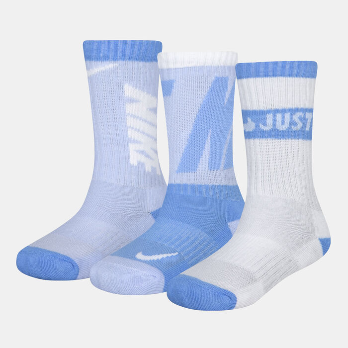 Nike Kids' Graphic Crew Socks (3 Pack) Blue Nike Kids' Graphic Crew Socks (3 Pack) Blue image number 0