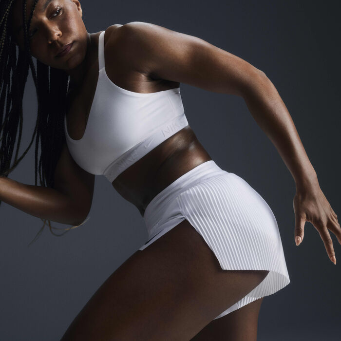 Nike Women's AeroSwift Dri-FIT ADV Mid-Rise Running Shorts White image number 1