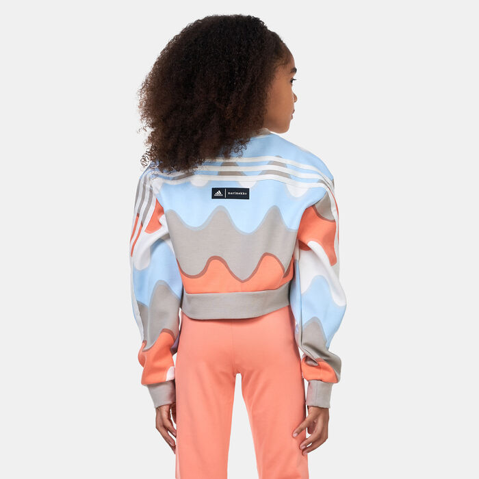 adidas Kids' Marimekko Allover Print Sweatshirt Grey adidas Kids' Marimekko Allover Print Sweatshirt Grey image number 3
