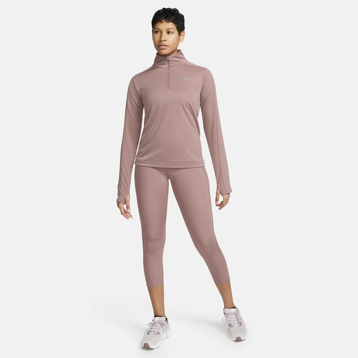 Nike Women's Fast Mid-Rise Crop Running Leggings Pink Nike Women's Fast Mid-Rise Crop Running Leggings Pink image number 5