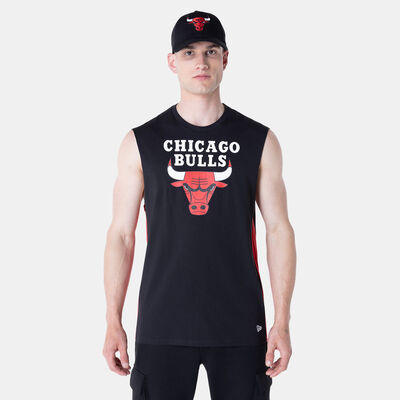 New Era Men's NBA Chicago Bulls Panel Sleeveless T-Shirt Black