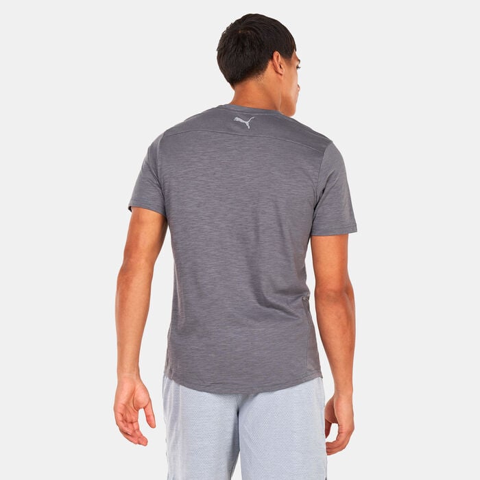 PUMA Men's Performance Logo Running T-Shirt Grey PUMA Men's Performance Logo Running T-Shirt Grey image number 1
