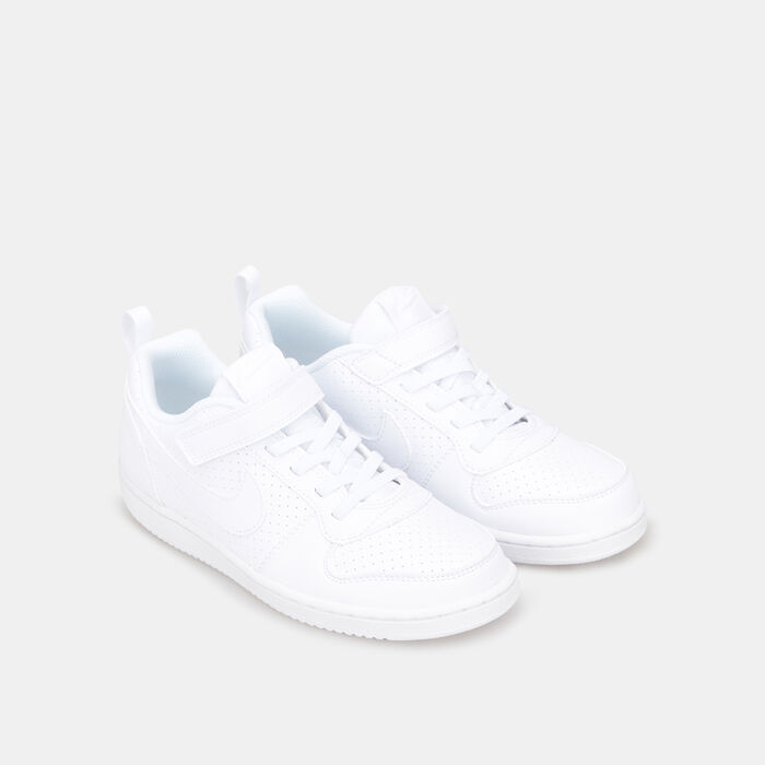 Nike Kids' Court Borough Low Basketball Shoe White Nike Kids' Court Borough Low Basketball Shoe White image number 1