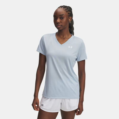Under Armour Women's UA Tech V-Neck T-Shirt Blue