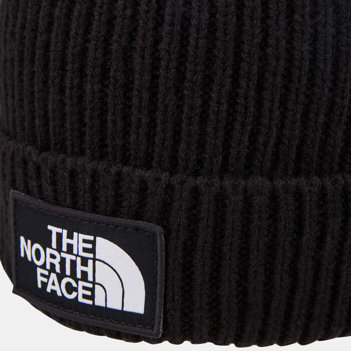 The North Face Logo Boxed Cuffed Beanie Black The North Face Logo Boxed Cuffed Beanie Black image number 1