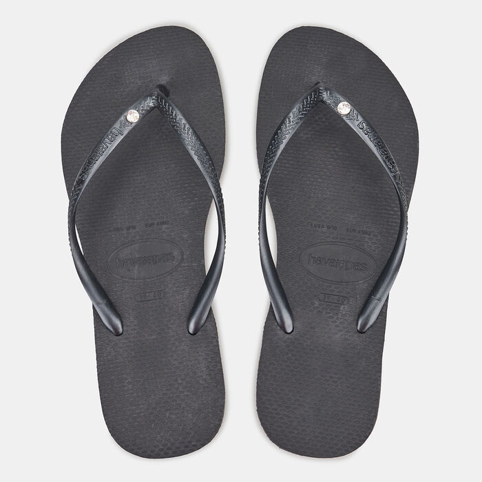 Havaianas Women's Spider Black Slim Crystal SW II Flip Flops Black Havaianas Women's Spider Black Slim Crystal SW II Flip Flops Black image number 0