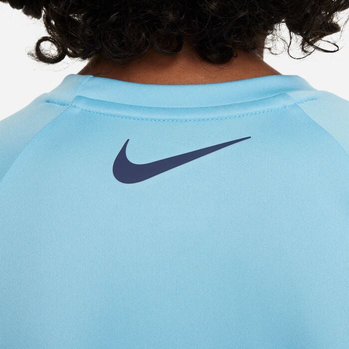 Nike Swim Kids' Swim Long-Sleeve Hydroguard Blue Nike Swim Kids' Swim Long-Sleeve Hydroguard Blue image number 4