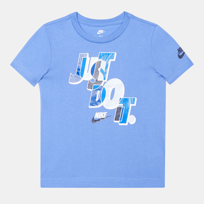 Nike Kids' Puzzle Just Do It T-Shirt Blue Nike Kids' Puzzle Just Do It T-Shirt Blue image number 0