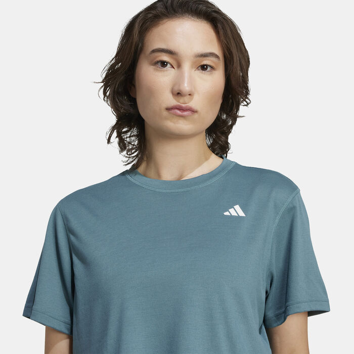adidas Women's Train Essentials Boxy Training T-Shirt Green adidas Women's Train Essentials Boxy Training T-Shirt Green image number 3