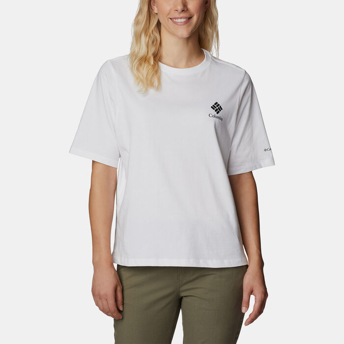 Columbia Women's North Cascades™ Relaxed T-Shirt White Columbia Women's North Cascades™ Relaxed T-Shirt White image number 0
