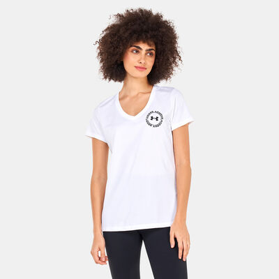 Under Armour Women's UA Tech™ Crest T-Shirt White Under Armour Women's UA Tech™ Crest T-Shirt White