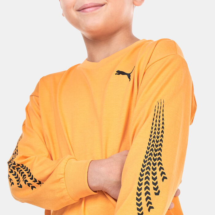 PUMA Kids' Classics XCOUNTRY BIKER T-Shirt Orange image number 3