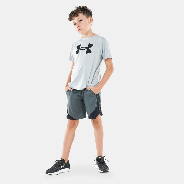 Under Armour Kids' UA Tech™ Big Logo Training T-Shirt Grey Under Armour Kids' UA Tech™ Big Logo Training T-Shirt Grey image number 2
