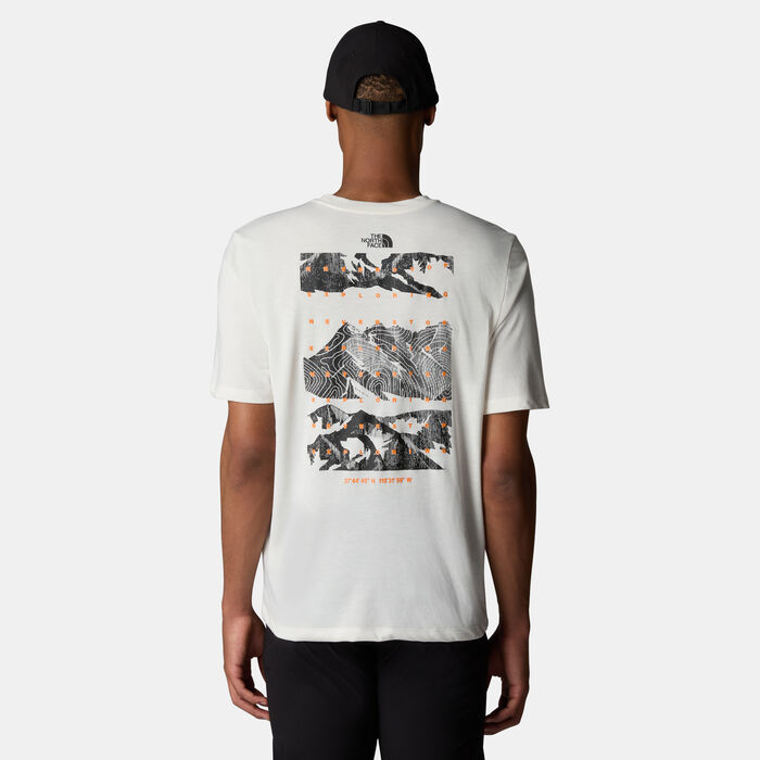 The North Face Men's Foundations Mountains Faces T-Shirt White The North Face Men's Foundations Mountains Faces T-Shirt White image number 1
