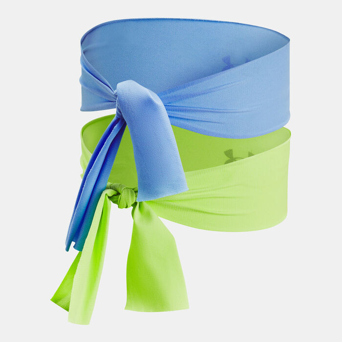Under Armour Women's Logo Training Headband (2 Pieces) Blue Under Armour Women's Logo Training Headband (2 Pieces) Blue image number 1