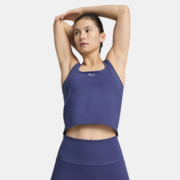 PUMA Women's CLOUDSPUN Mesh 2-in-1 Tank Top Purple image number 0