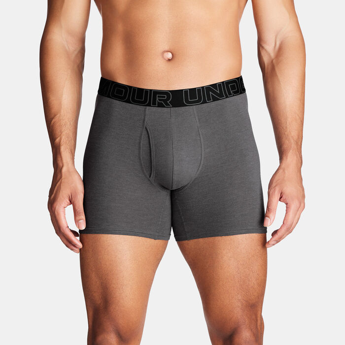 Under Armour Men's Performance Boxers (3 Pieces) Grey Under Armour Men's Performance Boxers (3 Pieces) Grey image number 0
