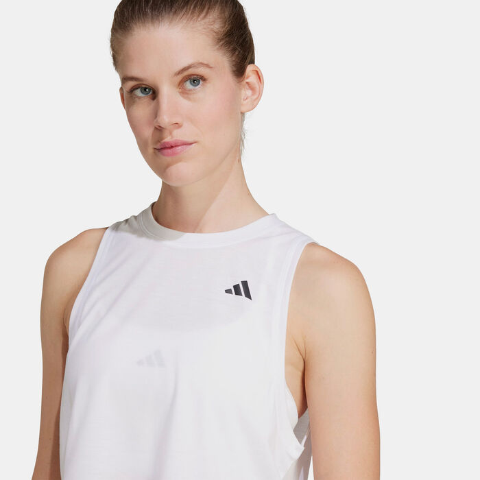 adidas Women's Train Essentials Training Tank Top White adidas Women's Train Essentials Training Tank Top White image number 4