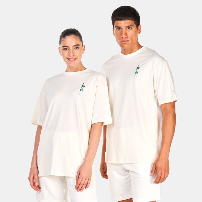 New Era Los Angeles Dodgers MLB Stacked Logo Oversized T-Shirt White New Era Los Angeles Dodgers MLB Stacked Logo Oversized T-Shirt White image number 0